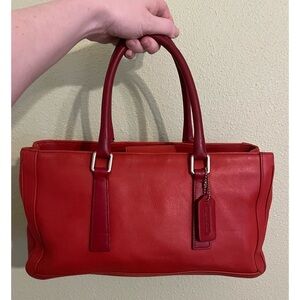Coach Vintage Red Hamptons Bag!